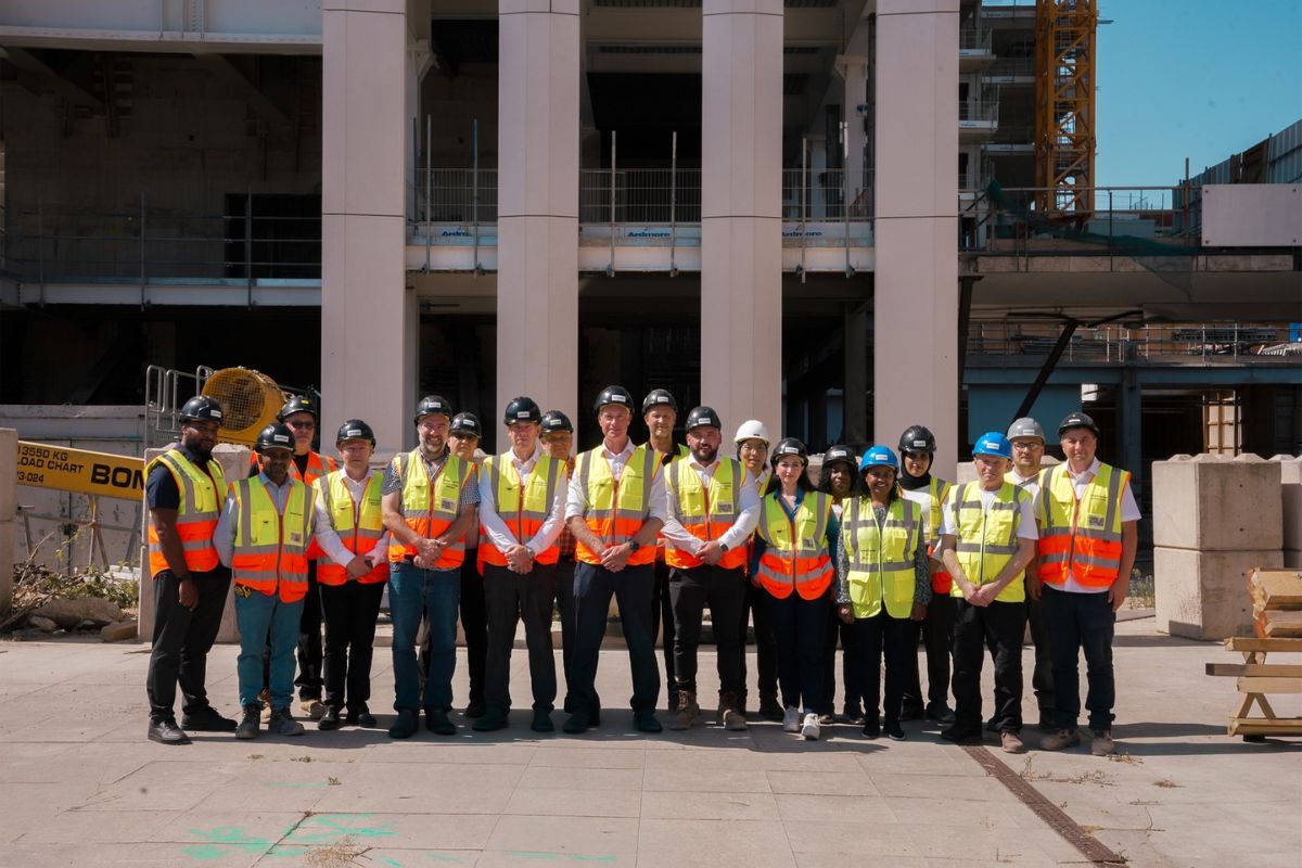 James Moody (centre) and SevenCapital (Woodrow) team at 100 Kensington